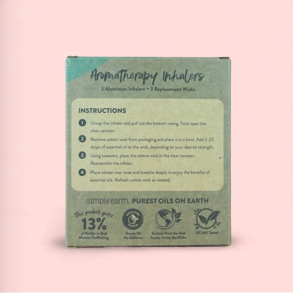 Simply Earth Aroma Therapy Essential Oil Inhalers - Picture 3 of 5